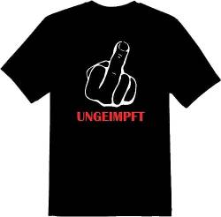 Ungeimpft Middle Finger T-Shirt Colour T-Shirts & Hemden(XX-Large) von elect