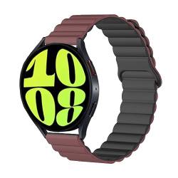 elfofle 20mm armband Kompatibel mit Samsung Galaxy Watch 6/Watch 6 Classic/Watch 5/5 Pro/Watch 4 40mm/44mm/Watch 4 Classic LTE 46mm,Silikon Doppelseitig Magnetische Loop Band von elfofle