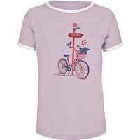 T-Shirt ZUM STRAND in lavender von elkline