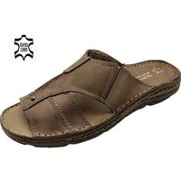 em-ka Herren Sommer Leder Sandalen Pantolette Teilweise Handarbeit Pantolette von em-ka