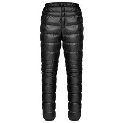 emansmoer Herren Winter Dick Daunenhose Snow Skifahren Thermal Heat Hot Outdoor Winddicht Ultraleicht Baumwolle Hose (2XL, Schwarz) von emansmoer