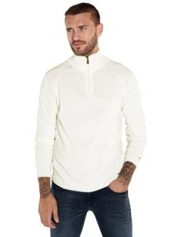 emilio adani Herren Herren Pullover mit Polo-Kragen, 36075, 36075, Reinweiss in Größe L von emilio adani