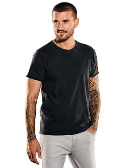 emilio adani Herren Herren T-Shirt Uni, 35352, 35352, Schwarz in Größe XXL von emilio adani