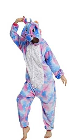 emmarcon Pyjama Tier-Pyjamas, Unisex, einteilig, Winterschlafanzug aus Flanell, weich und warm, ideales Halloween-Kostüm, uniskystBL.170/L, von emmarcon