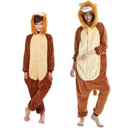emmarcon Schlafanzug Tier Kigurumi Overall Kostüm Karneval Halloween Cosplay Unisex Erwachsene M von emmarcon