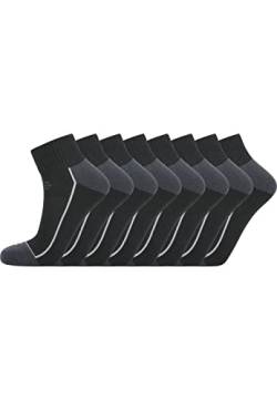 endurance Unisex Socken im 8er Pack Avery 1001 Black 39/42 von endurance