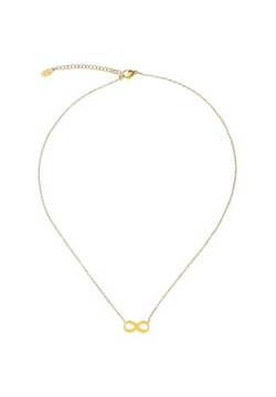enflame ANELY Halskette mit Infinity Anhänger Elegantes Modeschmuck aus Edelstahl, Größen:One Size, Farben:Gold von enflame
