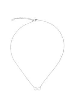 enflame ANELY Halskette mit Infinity Anhänger Elegantes Modeschmuck aus Edelstahl, Größen:One Size, Farben:Silber von enflame