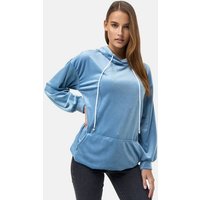 enflame Hoodie Langer Kapuzen Pullover Oversized Hoodie Kleid Velours Sweatshirt (1-tlg) 3873 in Hellblau von enflame