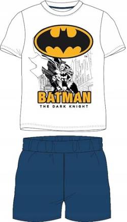 eplusm Batman Pyjama Set Kurzarm Schlafanzug Jungen pjs Sommer 104-134cm Kinder nachtwäsche T-Shirt und Shorts Hose kurz (as3, Numeric, Numeric_110, Regular, Blau) von eplusm