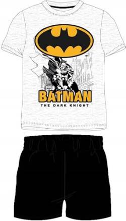 eplusm Batman Pyjama Set Kurzarm Schlafanzug Jungen pjs Sommer 104-134cm Kinder nachtwäsche T-Shirt und Shorts Hose kurz (as3, Numeric, Numeric_128, Regular, Schwarz) von eplusm