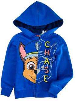 eplusm Paw Patrol Kapuzenpullover Hoodie mit Reißverschluss Jungen Kapuzen Jacke Chase und Marshall Winter Sweatshirt Kinder Geschenk (DE/NL/SE/PL, Numerisch, 98, Regular, Blau) von eplusm