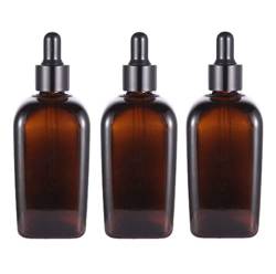 3 Stück 100 ml bernsteinfarbene Glas-Tinkturflaschen mit Glas-Augentropfen, Reiseflaschen, Kosmetikbehälter für ätherische Öle, Düfte, Aromatherapie-Chemikalien, 3 Stück, bernsteinfarben von ericotry