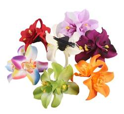 ericotry 5 Stück Doppel-Orchideen-Blumen-Haarspange, böhmische Blumen-Orchidee, Haarnadel für Frauen und Mädchen, Braut, Hochzeit, Strand, Party, Haarschmuck von ericotry