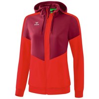 Erima Präsentationsanzug Damen Squad Tracktop Jacke mit Kapuze von erima