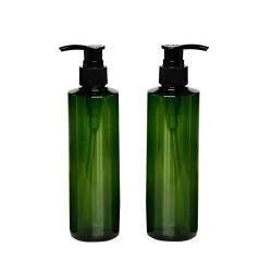 250ml/Artland nachfüllbar leer grün Pumpe Flaschen Gläser mit Pumpe Tops für Make-up Kosmetik Badewanne Dusche Toilettenartikel Liquid Container mit auslaufsicherer tragbar Reise Zubehör 2 Stück von erioctry