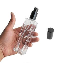 50ML Glas klar nachfüllbar Spray Parfüm Flasche leer Zerstäuber Flasche mit Schwarz Gap für Reisen Party-Make-up Werkzeug von erioctry