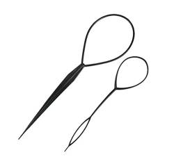 Kunststoff Magic Hair Braid Pferdeschwanz Maker Clip Werkzeug einfach DIY Haar Style Zubehör Styling-Schwarz (2 Pcs) von erioctry