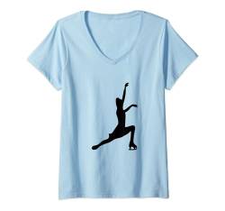 Eiskunstlauf Eiskunstläufer T-Shirt mit V-Ausschnitt von es designs