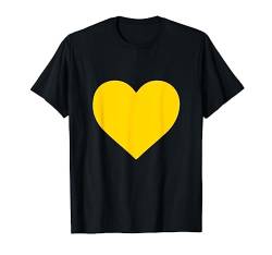 Gelbes Herz. T-Shirt von es designs