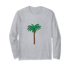 Insel Palm Tree Beach Langarmshirt von es designs