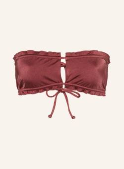 Espadrij L'originale Bandeau-Bikini-Top Chloe rot von espadrij l'originale