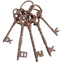 esschert design Schlüsselanhänger Set (Set, 2-tlg), Schlüsselbund mit fünf Schlüsseln von esschert design