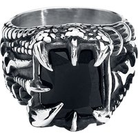 etNox hard and heavy - Gothic Ring - Kristallklaue - für Männer - silberfarben von etNox hard and heavy