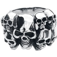 etNox hard and heavy - Gothic Ring - Skulls - für Männer - silberfarben von etNox hard and heavy