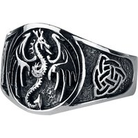 etNox hard and heavy Ring - Dragon - für Männer - silberfarben von etNox hard and heavy