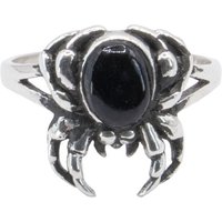 etNox - Gothic Ring - Black Spider - für Damen - schwarz/silberfarben von etNox
