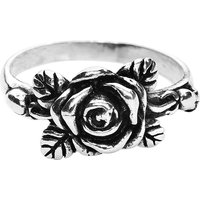 etNox - Gothic Ring - Rose - für Damen - schwarz/silberfarben von etNox