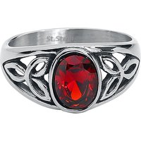 etNox Ring - Roter Kristall - für Damen - silberfarben von etNox