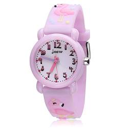 Kinder Uhr, Armbanduhr für Kinder Jungen und Mädchen, 30M wasserdichte Analog Quarzuhr, 3D Cute Cartoon Uhr, Digitale Kinderuhr, Teaching Handgelenk Uhren mit Silikon Armband, Kids Watch. (Lavendel) von etship