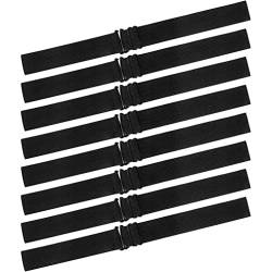 8 PCs Perücken Elastizbänder, einstellbare Perückenstreifen schwarze Perücken Griffe Stirnband Nicht -Slip -Perückenband von eurNhrN