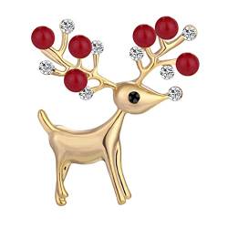 Brosche Weihnachten Frauen Brosche Mädchen blinken Abzeichen Hirsche Formstifte für Schal Ornamente Festival Geschenk B von eurNhrN
