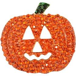 Halloween -Pins Strasskürbis Brosche Halloween Schmucknadel für Jacke Handtasche Dekorationen Halloween Kostümzubehör von eurNhrN