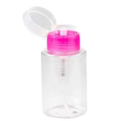 Nagellackentfernerspender leer klare Druckflasche Plastik -Flüssigkeitsbehälter rosige 180 ml Abgabeflaschen von eurNhrN