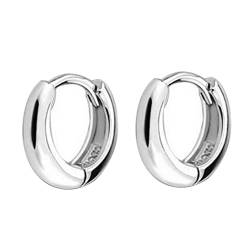 Sterling Silberohrringe Einfache dicke kleine Ringohrringe runde Ohrringe Standard Fashion Jewelry Clip-Ons1 von eurNhrN