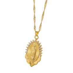 evimo Halskette für Damen, Kristall-Modeschmuck, modischer Anhänger, Schmuck in Goldfarbe von evimo