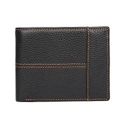 evimo Herren-Leder-Geldbörse, Herren-Brieftasche und Passportemonnaie, langlebige Bifold-Geldbörsen (Farbe: A, Größe: 12 x 9,5 cm) von evimo