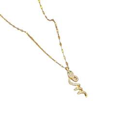 evimo Modische Halsketten 2022 Damen-Choker-Halsketten für exquisite Damen-Luxus-Halsketten-Set, Schlangen-Anhänger mit Schlangengeist, modischer Geburtstag für Liebhaber von evimo