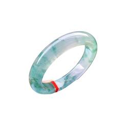 evimo Schwimmendes Jade-Armband vom Eistyp, Myanmar, breite Version, schwimmendes Yang-grünes Jade-Armband von evimo