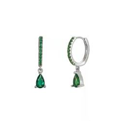 Ohrringe Ohrstecker Damen Schmuck Earrings Grüne Farbe Kleine Ohrringe Für Frauen Geometrische Blumen Anhänger Ohrringe Mode B0355-S von exdas