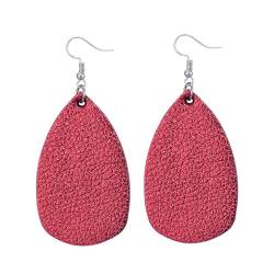 Ohrringe Ohrstecker Damen Schmuck Earrings Ohrringe, Leicht, Kunstleder, Blatt-Ohrringe, Tropfenförmig, Baumelnd, Für Damen Und Mädchen, Farbe 13 von exdas