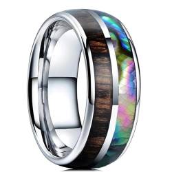 exdas Ring Ringe Damen Bijouterie Herren 8Mm Ring Herren Abalone Muschel Ringe Für Herren Damen Ehering 13 Style30 von exdas