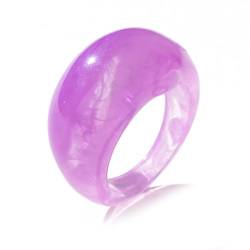 exdas Ring Ringe Damen Bijouterie Herren Bunte Transparente Unregelmäßige Marmormuster-Ring-Harz-Schildkröten-Ringe Für Frauen-Mädchen Ipa0987-12 von exdas