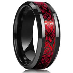 exdas Ring Ringe Damen Bijouterie Herren Einfache Schwarze Ringe Für Männer Und Frauen, Doppelt Gerillte Herrenringe, Hochzeit, Party, 13, Stil 13 von exdas