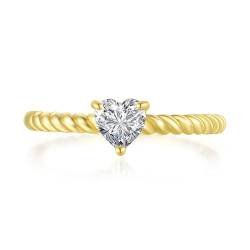 exdas Ring Ringe Damen Bijouterie Herren Minimalistische Herz-Twist-Ringe Für Frauen, Dünner Designer-Verlobungsring 7 R774 von exdas