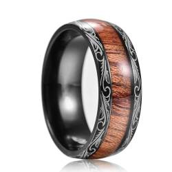 exdas Ring Ringe Damen Bijouterie Herren Mode 8Mm Schwarz Farbe Ringe Für Männer Ring Herren Ehering 12 Style9 von exdas